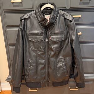 Levi's Men’s Black Faux Leather Jacket
